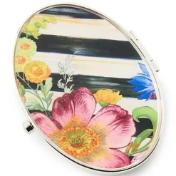 MacKenzie-Childs Flower Market Silver Plated Compact Mirror< Accessories