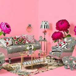 MacKenzie-Childs Flower Show Loveseat< Living Room