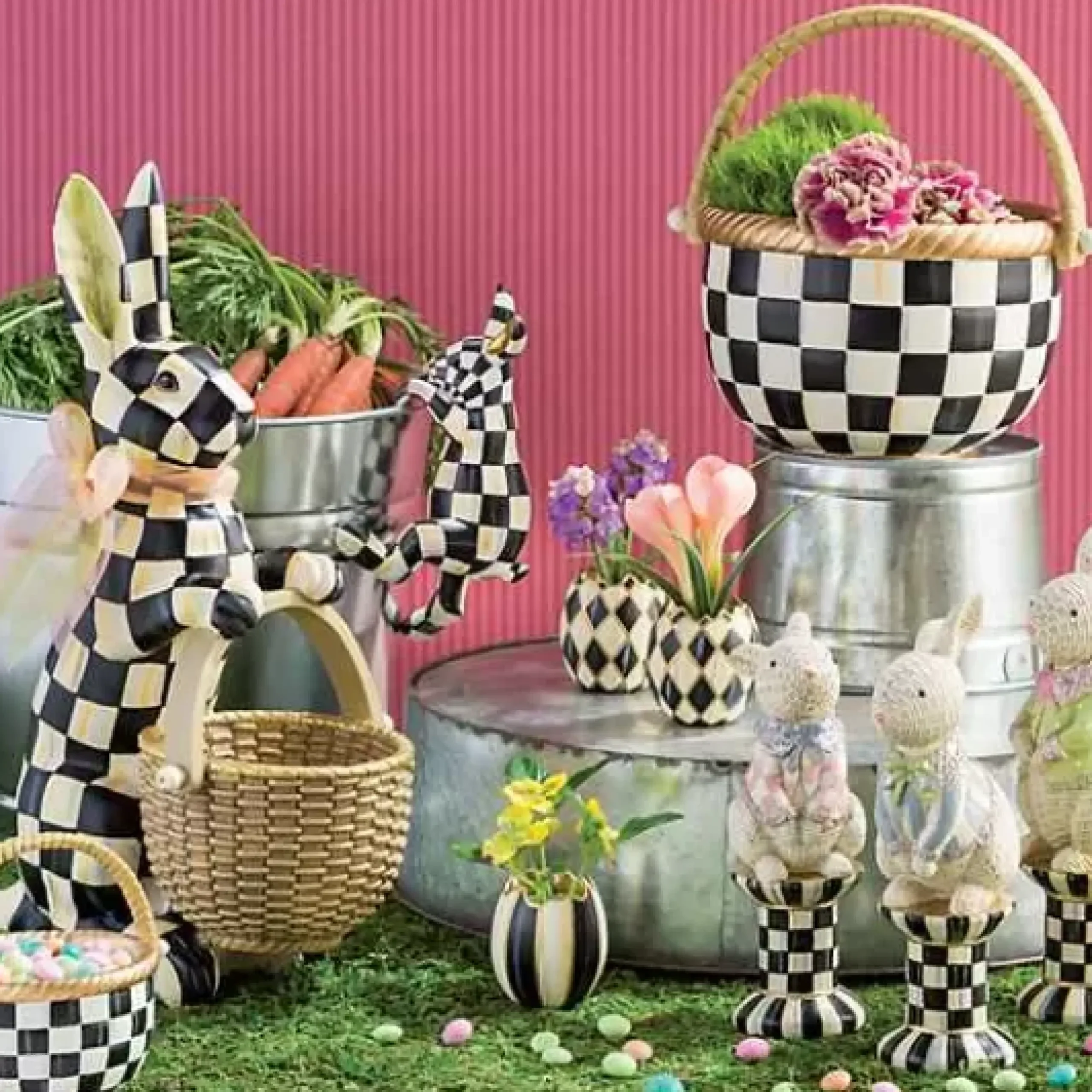 MacKenzie-Childs Funny Bunny Pot Climber< Easter|Spring
