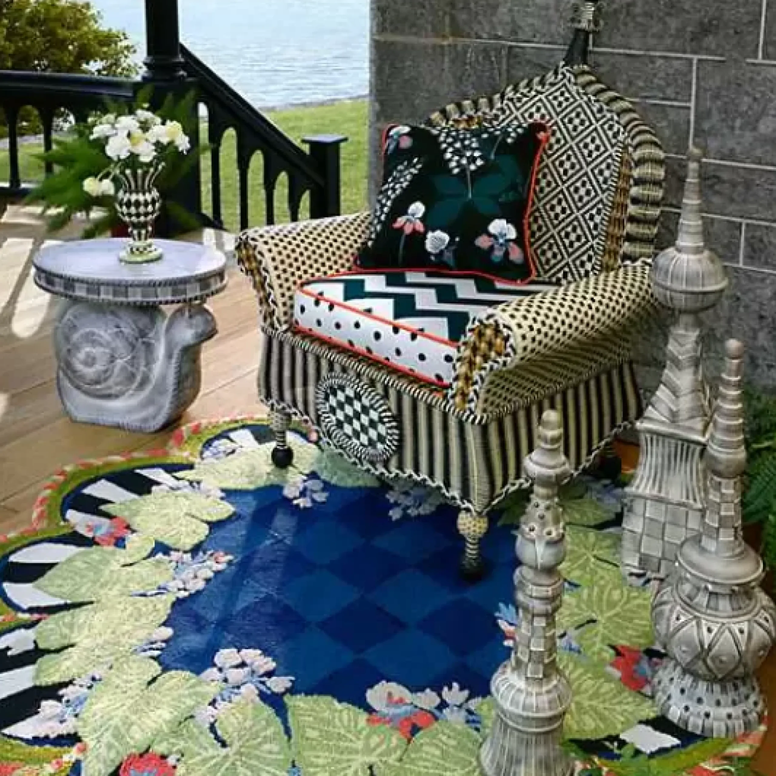 MacKenzie-Childs Garden Snail Table< Outdoor