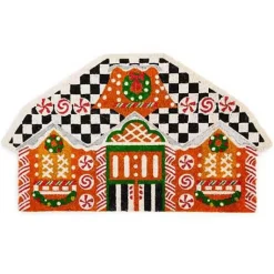 MacKenzie-Childs Gingerbread House Shaped Entrance Mat< Outdoor|Rugs