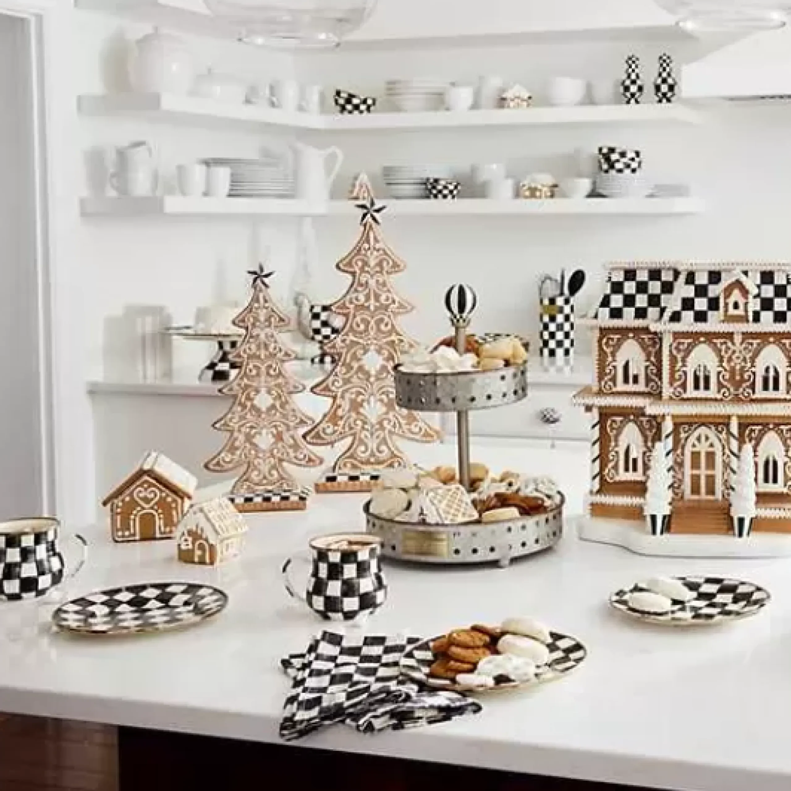 MacKenzie-Childs Gingerbread Illuminated House< Holiday|Room Accents