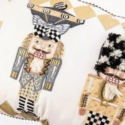 MacKenzie-Childs Glam Up Nutcracker Lumbar Pillow< Holiday|Pillows, Throws, & Cushions