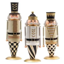 MacKenzie-Childs Glam Up Tin Nutcracker Figures, Set of 3< Holiday|Decor Sets