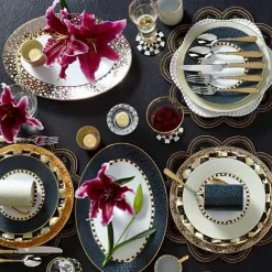 MacKenzie-Childs Gold Check Flatware 5-Piece Place Setting< Dinnerware & Flatware