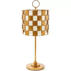 MacKenzie-Childs Golden Check Table Lamp< Lighting