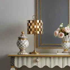 MacKenzie-Childs Golden Check Table Lamp< Lighting
