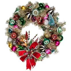 MacKenzie-Childs Granny Kitsch Illuminated Wreath< Holiday|Greenery & Florals