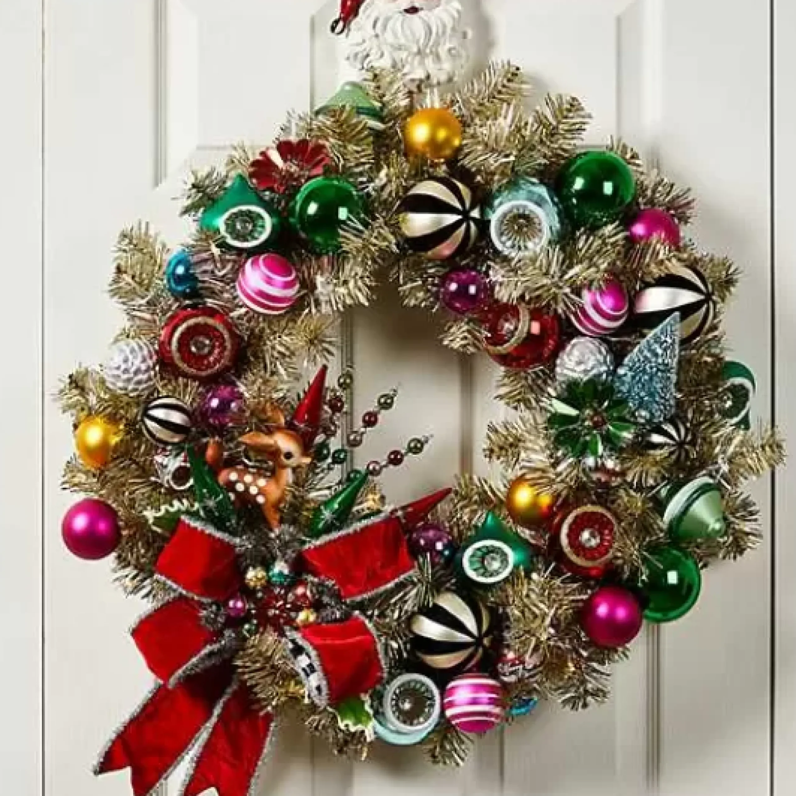 MacKenzie-Childs Granny Kitsch Illuminated Wreath< Holiday|Greenery & Florals