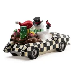 MacKenzie-Childs Granny Kitsch Special Delivery Santa In Car< Holiday|Room Accents