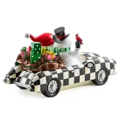 MacKenzie-Childs Granny Kitsch Special Delivery Black Santa In Car< Holiday|Room Accents