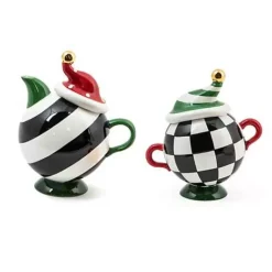 MacKenzie-Childs Granny Kitsch Tipsy Creamer  Sugar Set< Holiday|Decor Sets