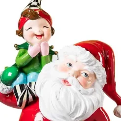 MacKenzie-Childs Granny Kitsch Trophy Santa  Elf< Holiday|Outdoor