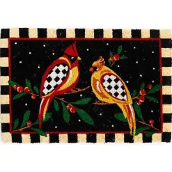 MacKenzie-Childs Holiday Cardinal Entrance Mat< Outdoor|Rugs
