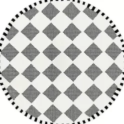 MacKenzie-Childs Houndstooth Check Diamond 6' Round Rug< Rugs