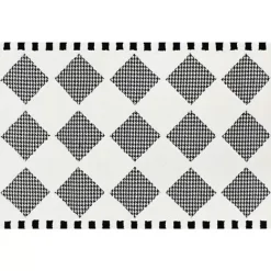 MacKenzie-Childs Houndstooth Check Diamond 3' x 5' Rug< Rugs