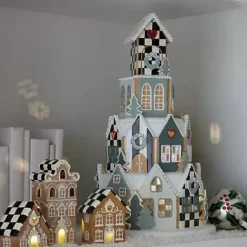 MacKenzie-Childs Illuminated Farmhouse Gingerbread Village< Holiday|Room Accents