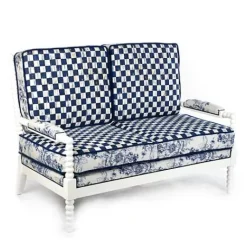 MacKenzie-Childs Indigo Villa Outdoor Loveseat< Outdoor|Spring