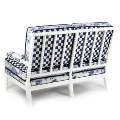 MacKenzie-Childs Indigo Villa Outdoor Loveseat< Outdoor|Spring