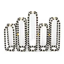 MacKenzie-Childs Interlocking Black  White Bud Vases, Set of 5< Room Accents
