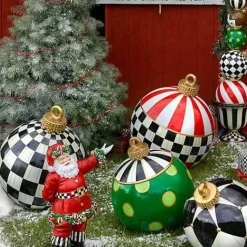 MacKenzie-Childs Jolly Dot Outdoor Ornament< Holiday|Outdoor