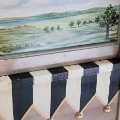 MacKenzie-Childs Landscape Blanket Bench< Storage Furniture|Entryway Furniture