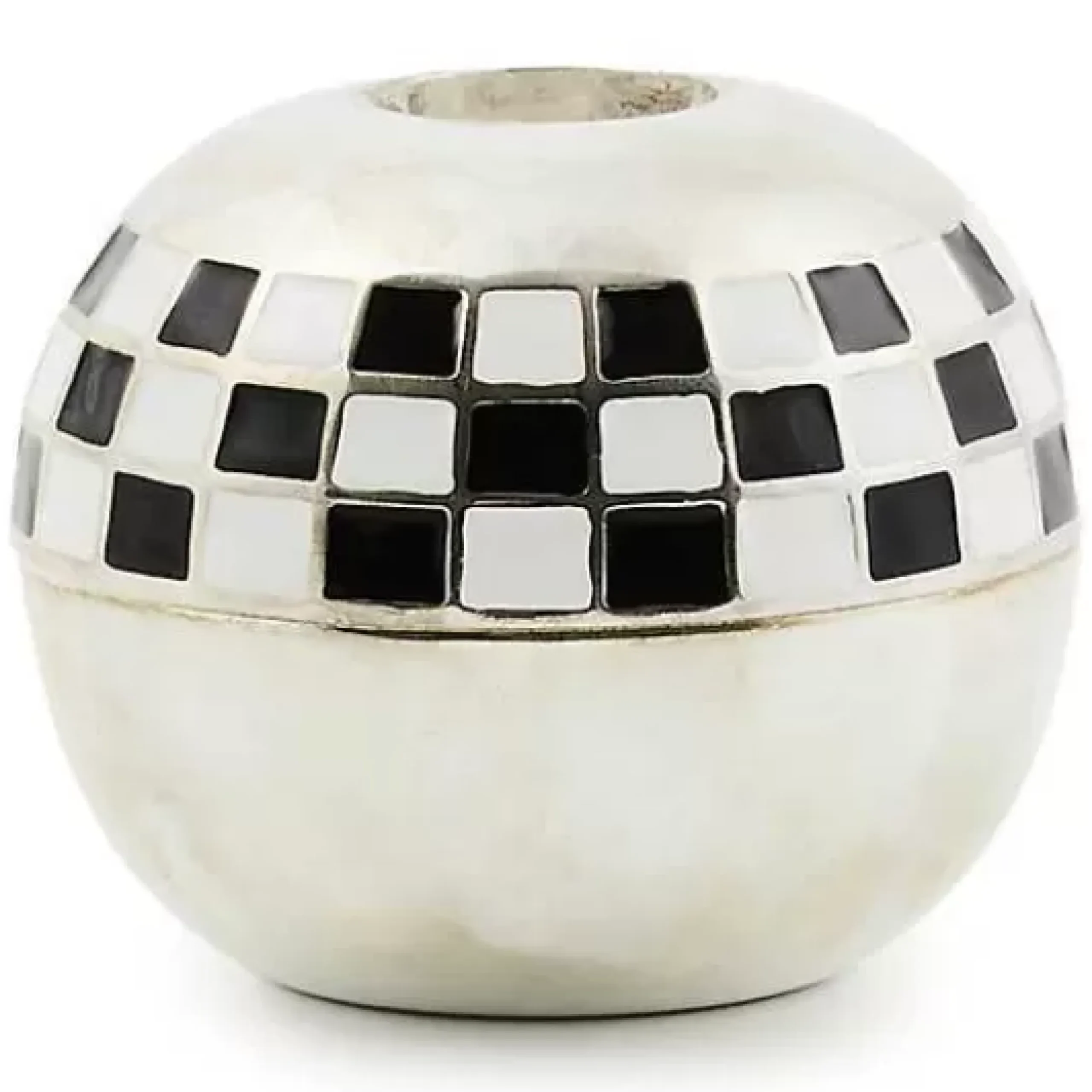 MacKenzie-Childs Large Sphere Check Candle Holders, Set of 2< Candles & Fragrances|Room Accents