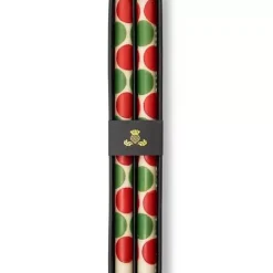MacKenzie-Childs Macrodot Red  Green Dinner Candles, Set of 2< Holiday|Candles & Fragrances