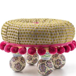 MacKenzie-Childs Magnifique Tuffet< Living Room