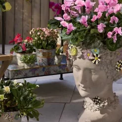 MacKenzie-Childs Maia Large Bust Planter< Spring|Greenery & Florals