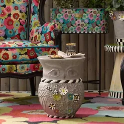 MacKenzie-Childs Maia Owl Garden Stool< Spring|Outdoor