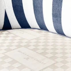 MacKenzie-Childs Marquee Navy Stripe Chenille Loveseat< Living Room