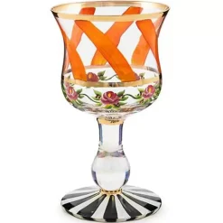MacKenzie-Childs Maypole Apricot Wine Glass< Holiday|The Halloween Shop
