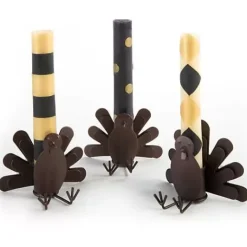 MacKenzie-Childs Mini Black  Gold Dinner Candles, Set of 6< The Halloween Shop|Candles & Fragrances