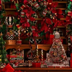 MacKenzie-Childs Mini Candy Cane Dinner Candles, Set of 6< Holiday|Candles & Fragrances