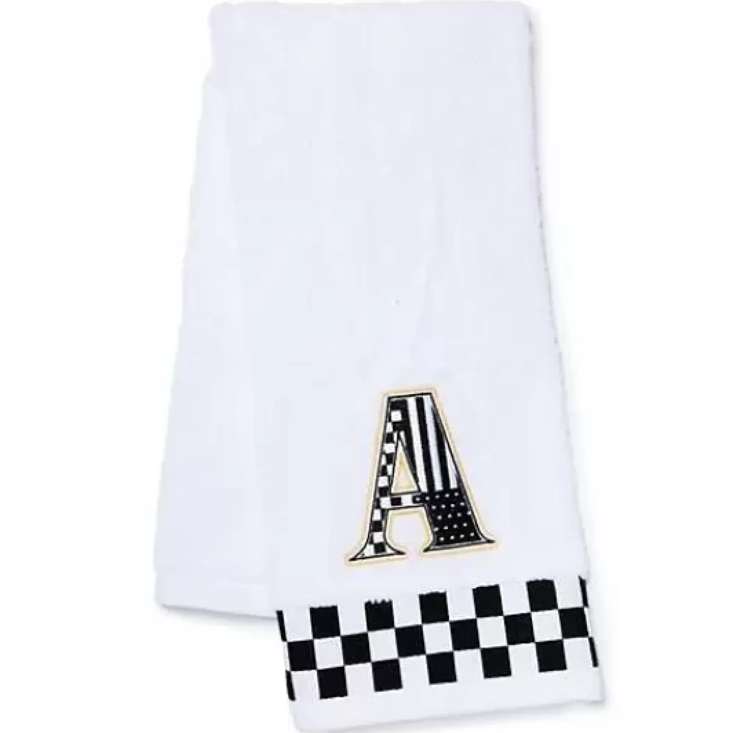 MacKenzie-Childs Monogram A Check Hand Towel< Bath & Bath Accessories