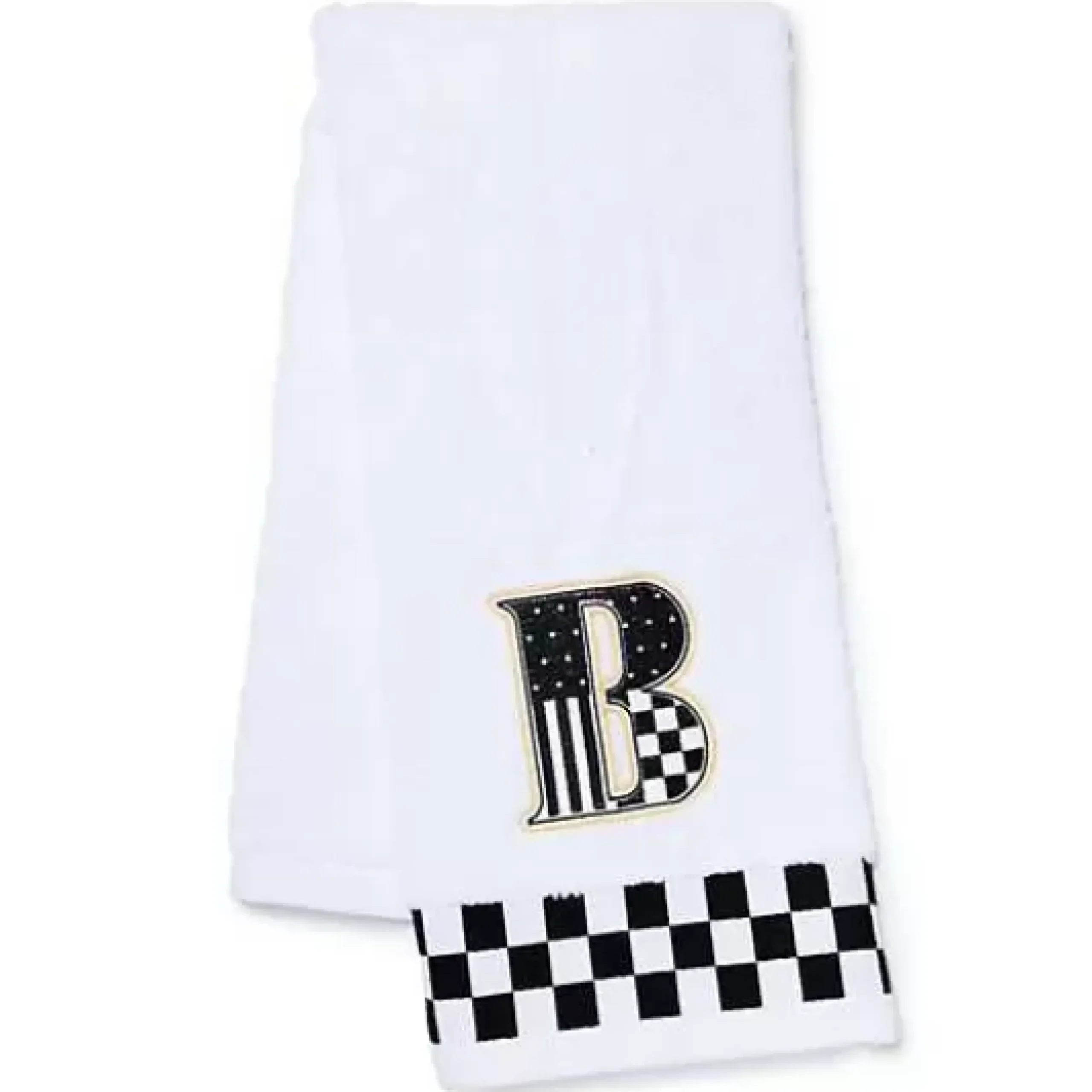 MacKenzie-Childs Monogram B Check Hand Towel< Bath & Bath Accessories