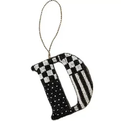 MacKenzie-Childs Monogram Beaded D Ornament< Holiday