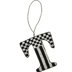 MacKenzie-Childs Monogram Beaded T Ornament< Holiday