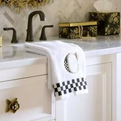 MacKenzie-Childs Monogram C Check Hand Towel< Bath & Bath Accessories