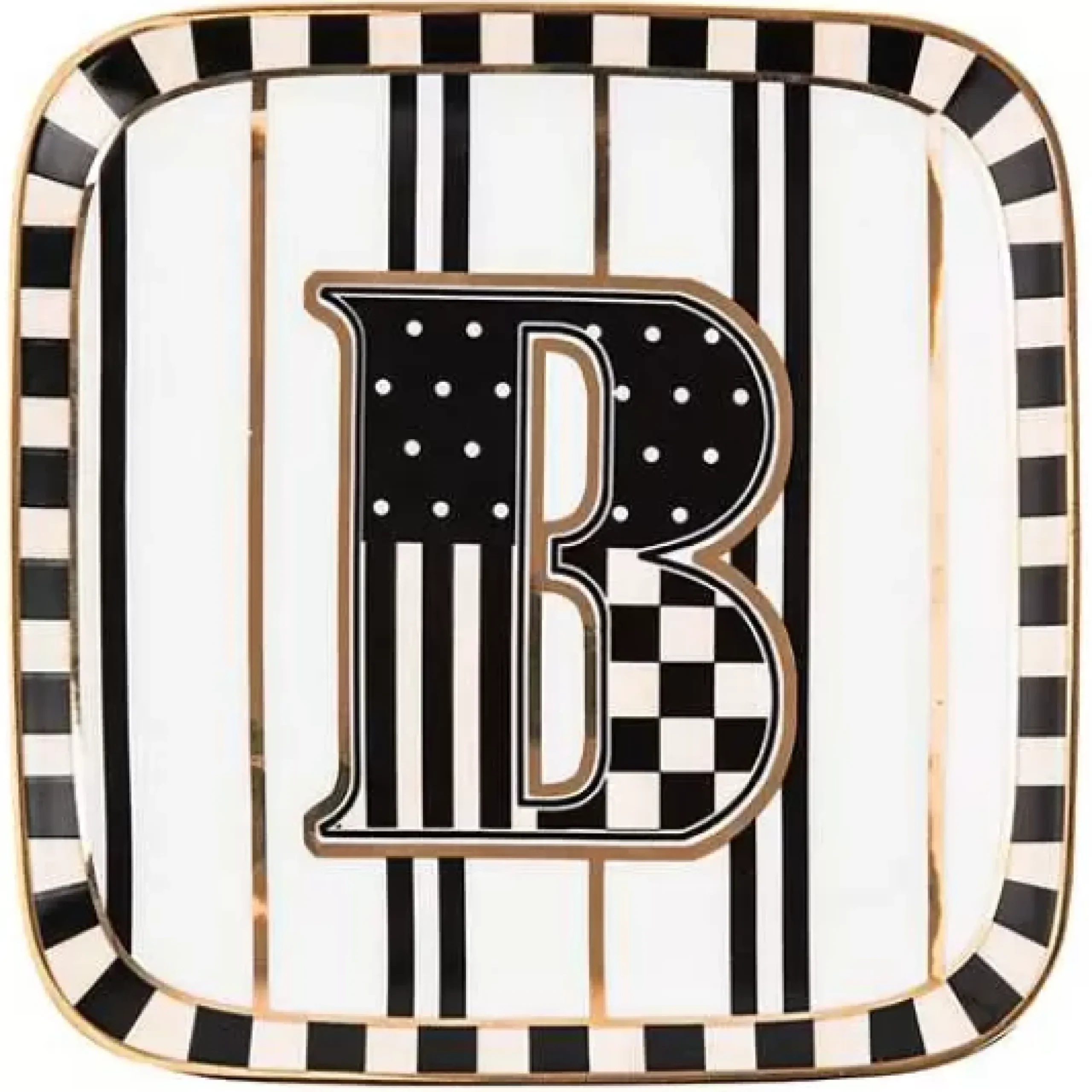 MacKenzie-Childs Monogram Dish - B< Dinnerware & Flatware