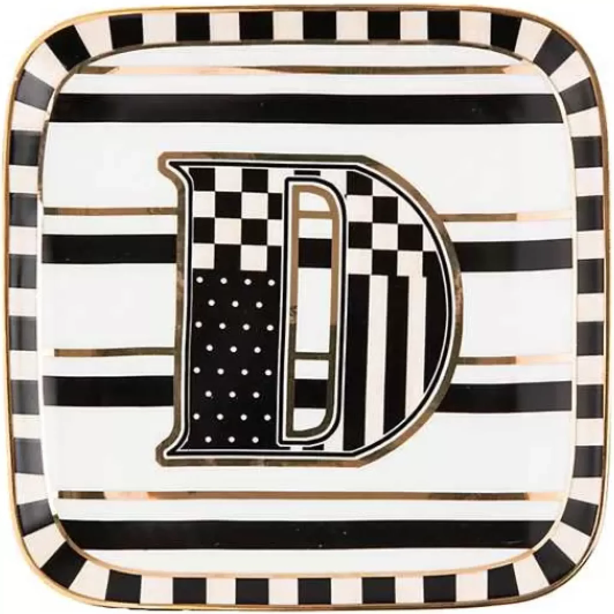 MacKenzie-Childs Monogram Dish - D< Dinnerware & Flatware