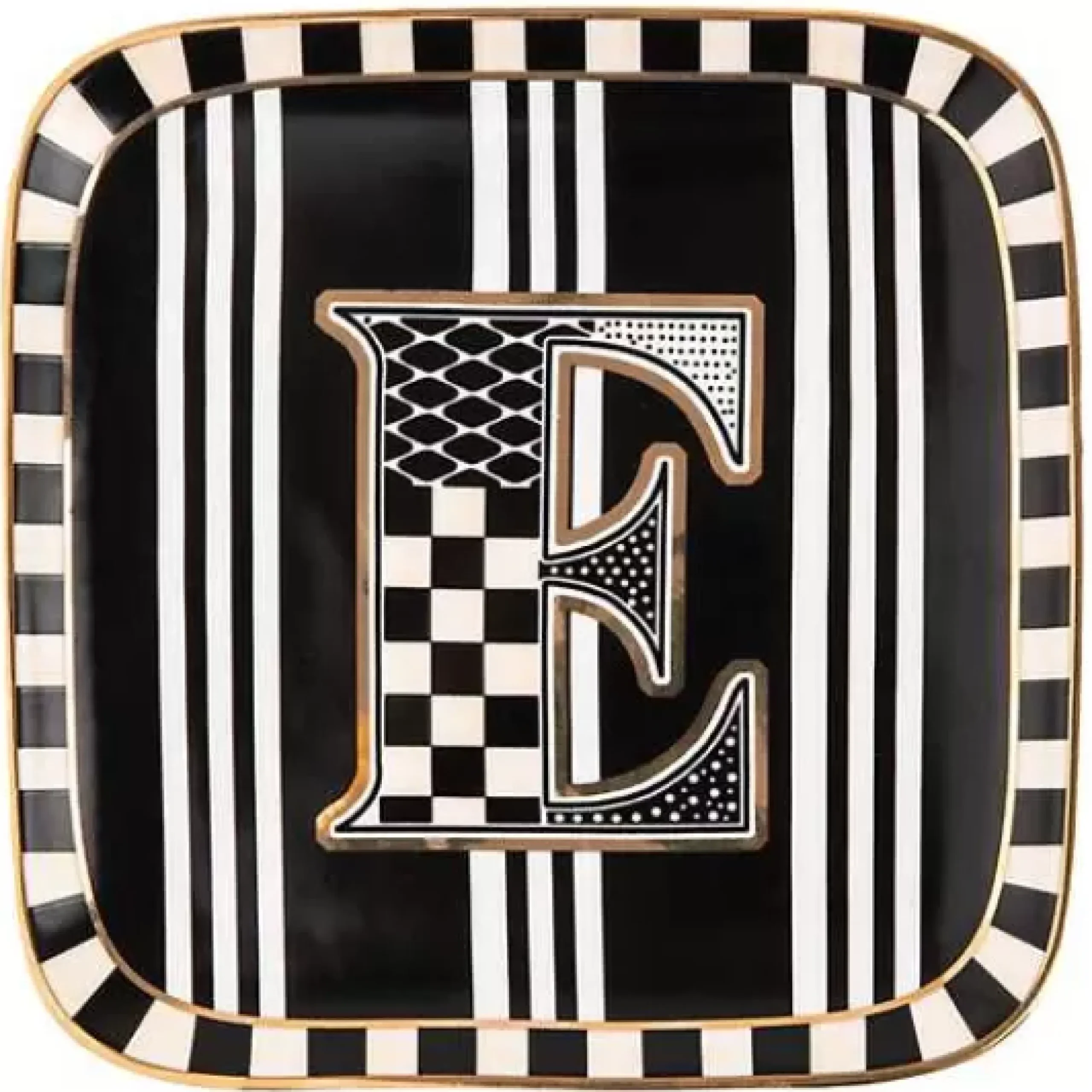 MacKenzie-Childs Monogram Dish - E< Dinnerware & Flatware