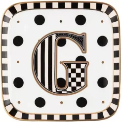 MacKenzie-Childs Monogram Dish - G< Dinnerware & Flatware