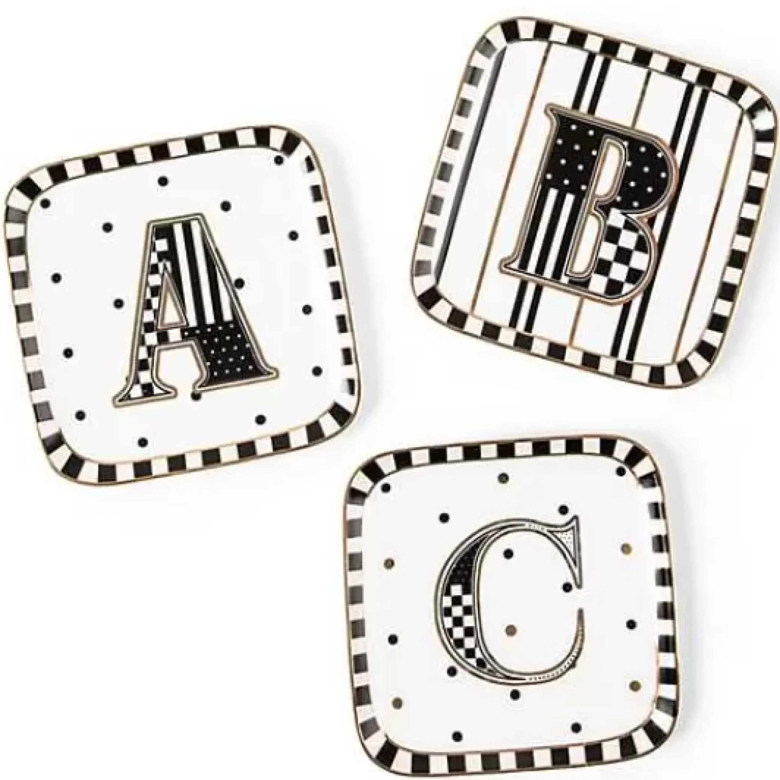 MacKenzie-Childs Monogram Dish - K< Dinnerware & Flatware