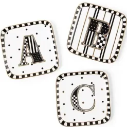 MacKenzie-Childs Monogram Dish - L< Dinnerware & Flatware