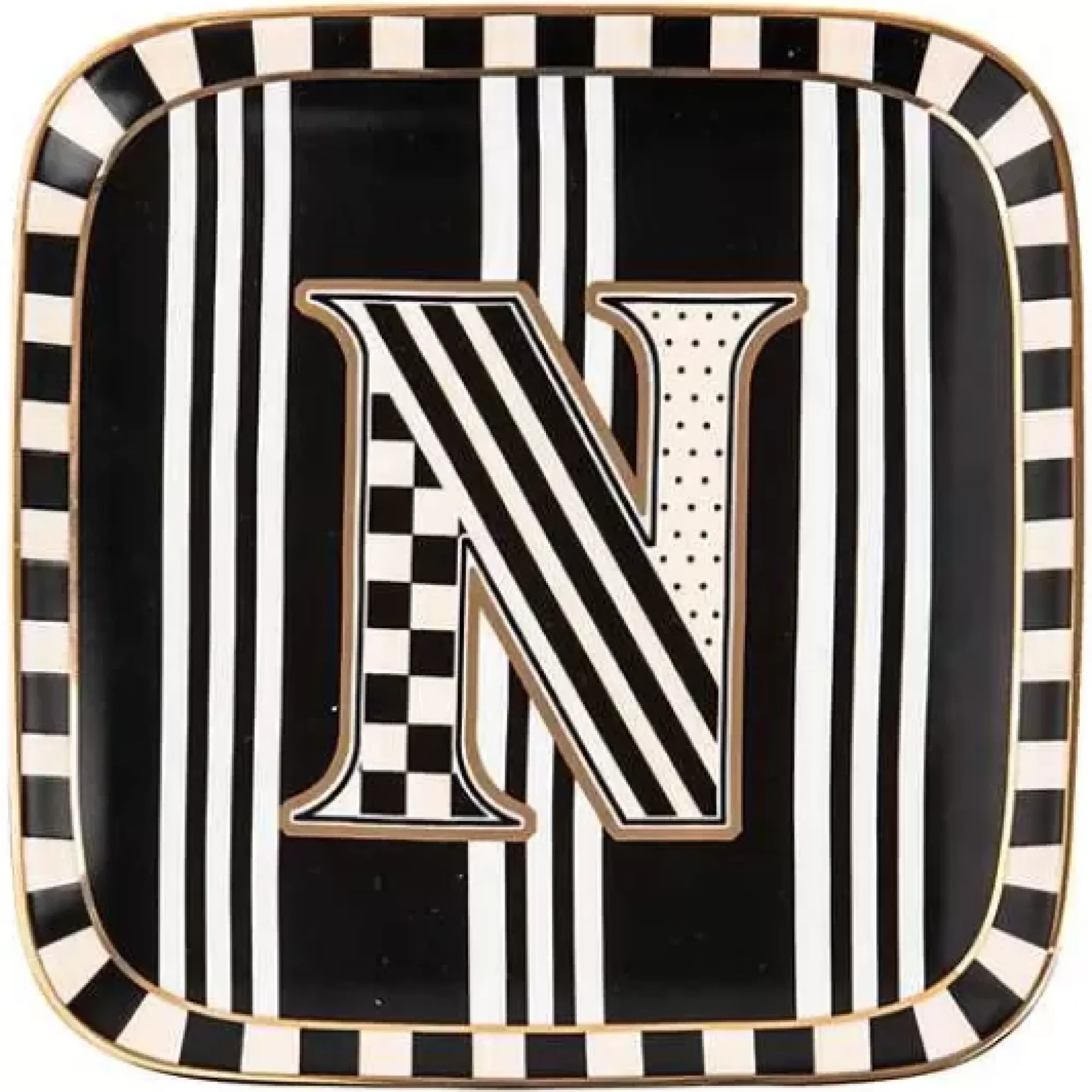 MacKenzie-Childs Monogram Dish - N< Dinnerware & Flatware