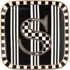 MacKenzie-Childs Monogram Dish - S< Dinnerware & Flatware