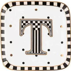 MacKenzie-Childs Monogram Dish - T< Dinnerware & Flatware