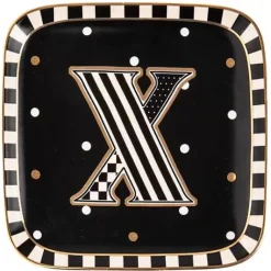 MacKenzie-Childs Monogram Dish - X< Dinnerware & Flatware